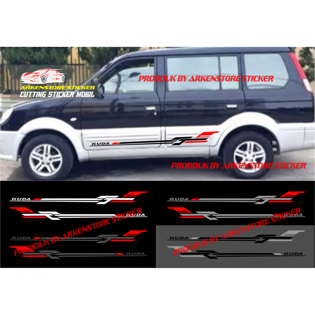 Stiker mobil kuda sticker cutting stiker list sporty mobil mitsubishi kuda