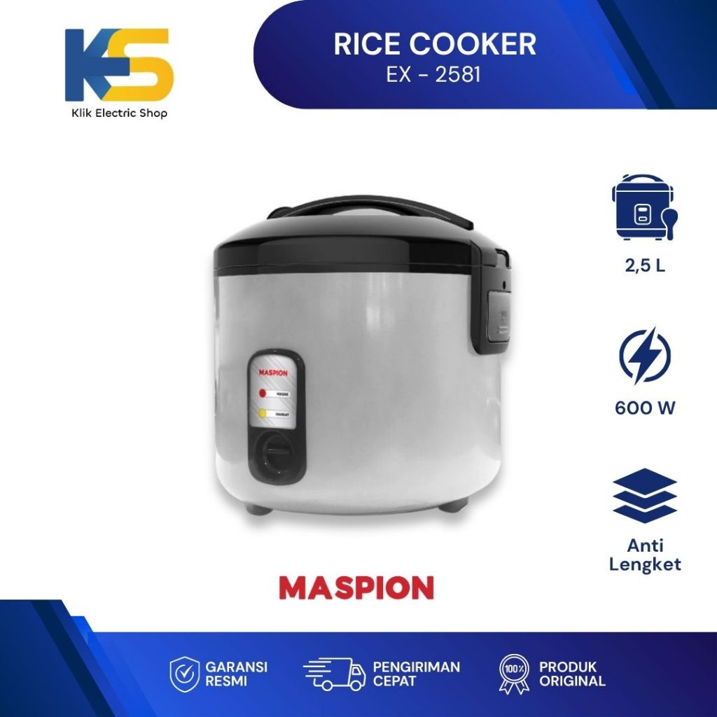 K.E.S - Maspion Rice Cooker Magic Com 2,5 Liter EX 2581