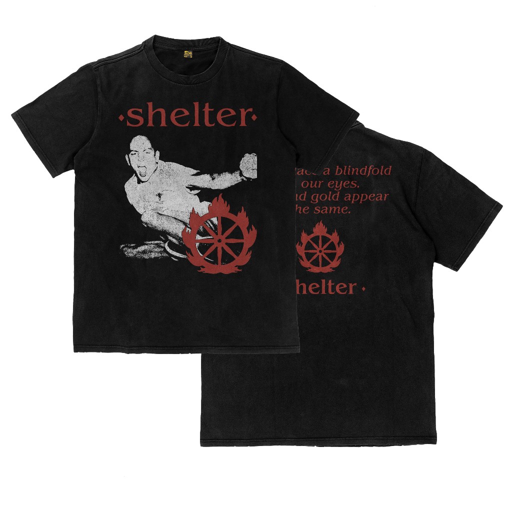 Kaos Shelter Jump Ray Cappo Hare Krishna Hardcore Punk Band Kaos Tebal T Shirt Katun Heavyweight 16s