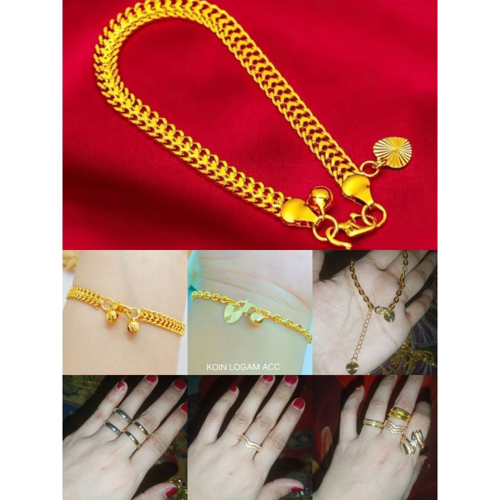 Perhiasan Gelang Dan Cincin Anti Gatal Iritasi . Karna Terbuat Dari Uang Koin Logam Asli 500rupiah T