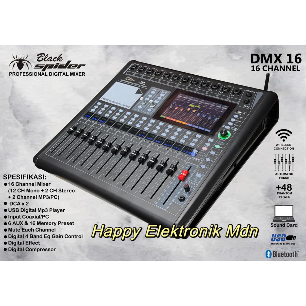 Mixer Black Spider DMX 16 Black Spider 16 channel Mixer BlackSpider 16ch Black Spider Mixer 16ch