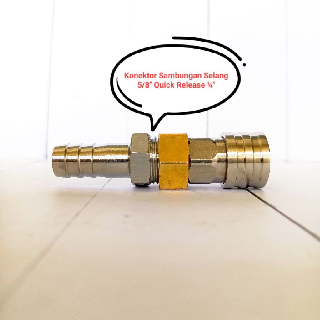Konektor Sambungan Selang 5/8" Quick Release 1/4"