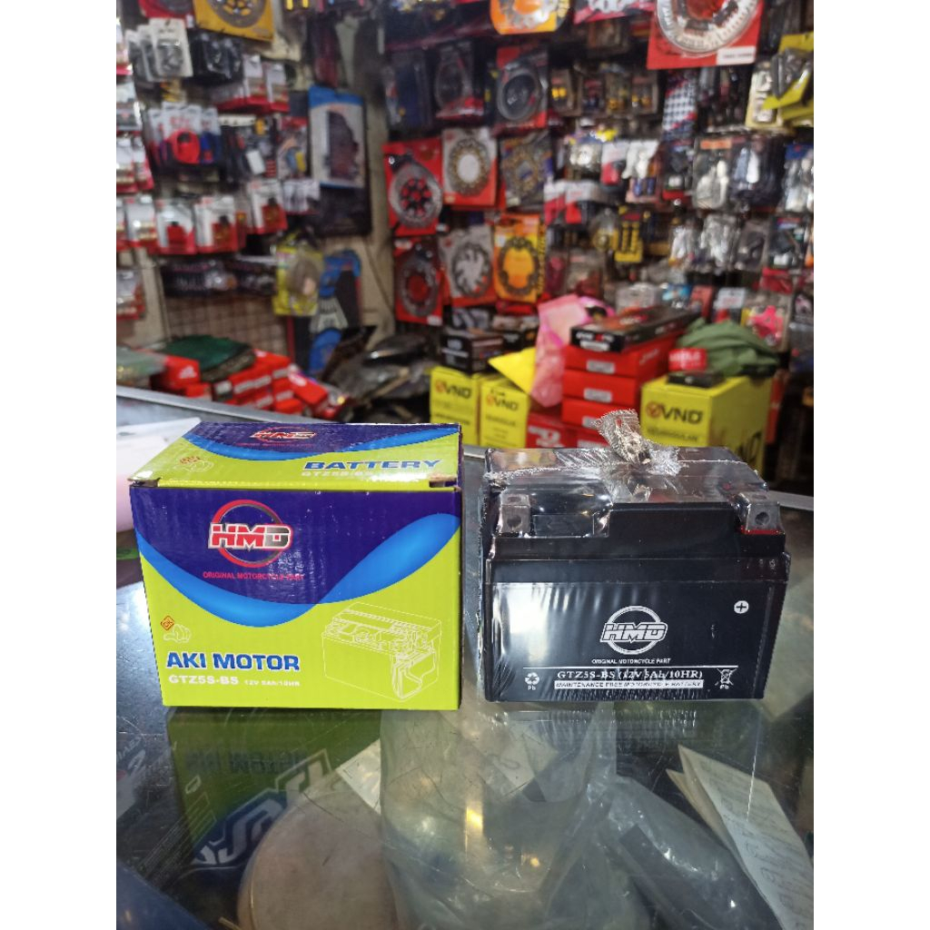 AKI KERING MERK HMD 12 VOLT GTZ5S DAN GTZ7S 5 AMPER DAN 7 AMPER BEAT VARIO SCOOPY CB GL TIGER