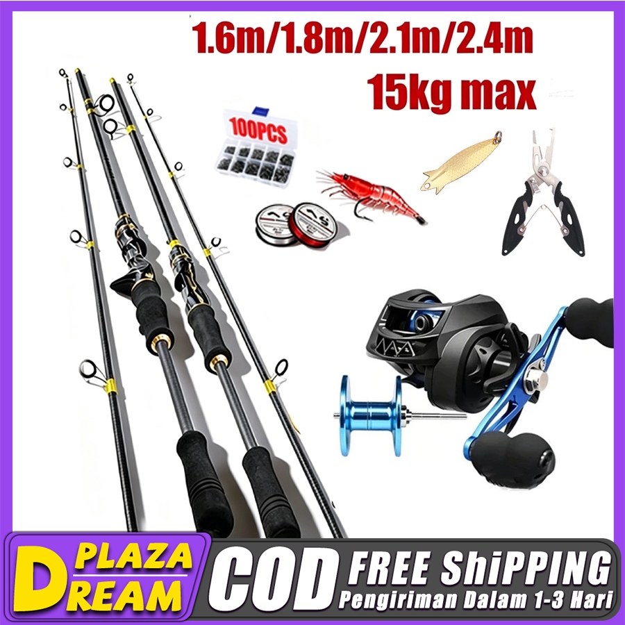 Joran Pancing Set 1.6-2.4M Pancing 1 Set Lengkap Kuat Joran Pancing Bc Casting 1 Set Murah Pancing C