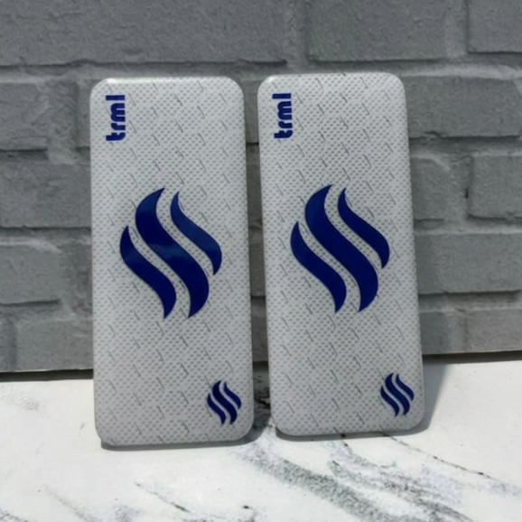 (Po) Acrylic Backdoor For T88 / T99 Motif Crbn Pattern White Logo Warna Biru Uv Print