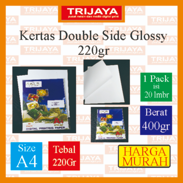 Kertas Foto Double Side Glossy 220gr