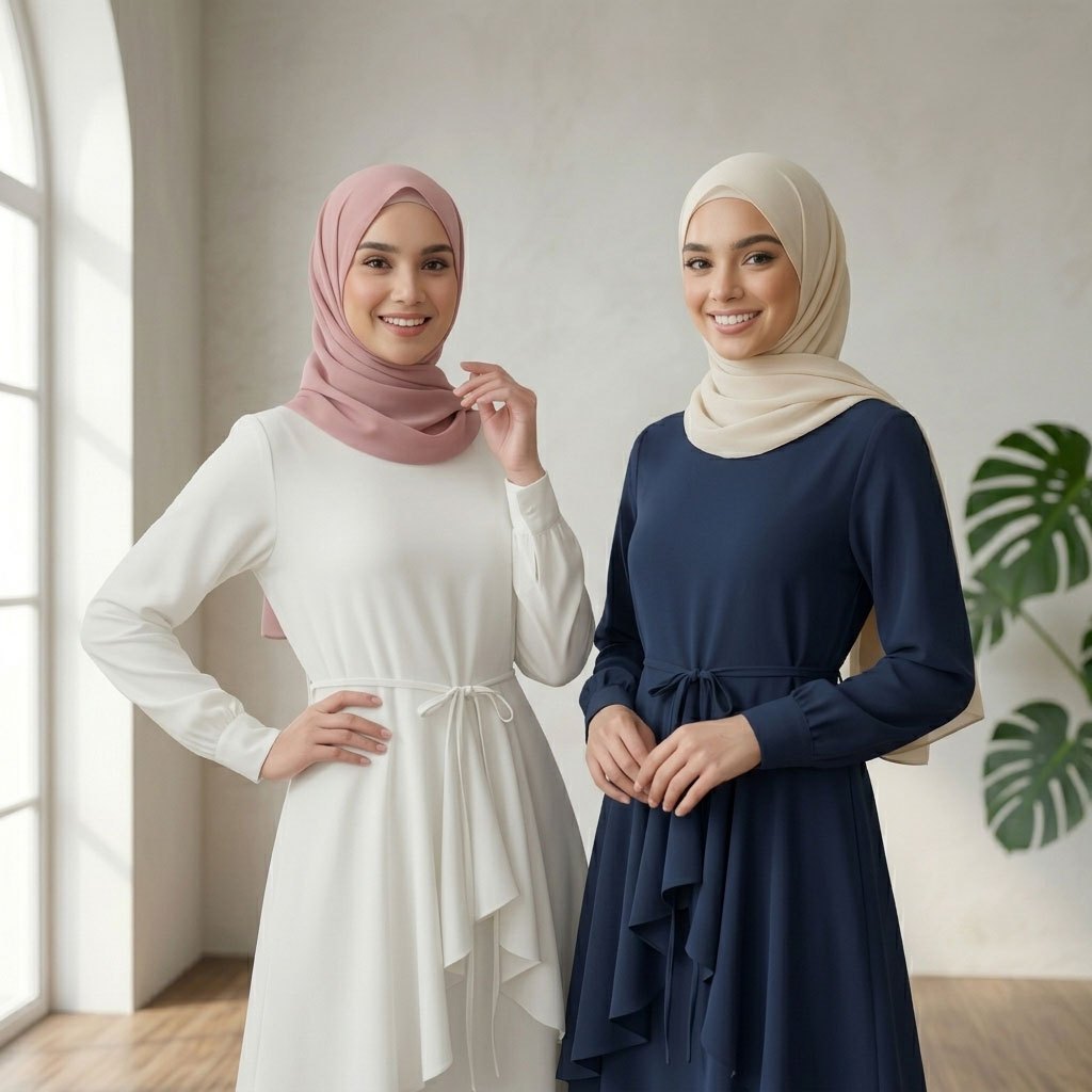Dress Gamis Crinkle Wanita Muslim Kekinian Remaja Cocok Kondangan Lebaran Outfit OOTD