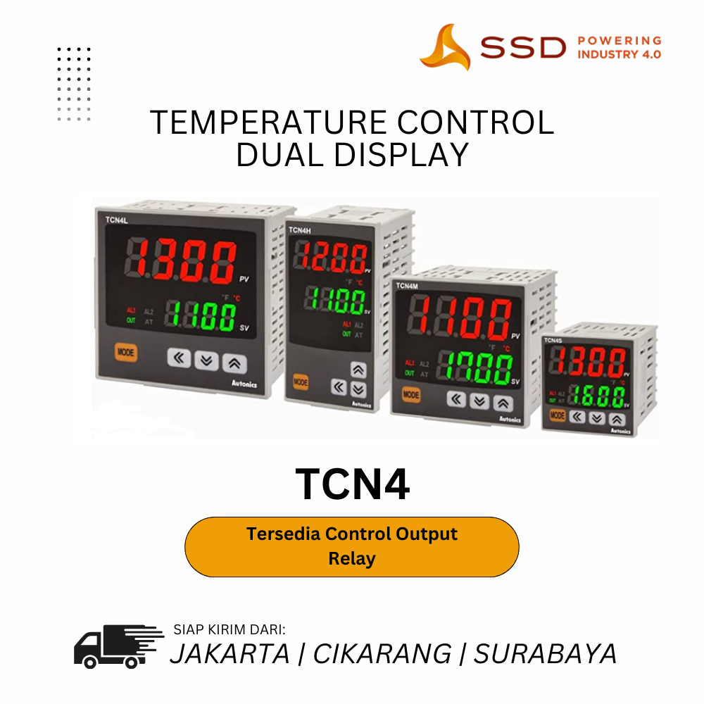 Autonics Temperatur Control dengan Dual Display  - TCN4L-24R TCN4H-22R TCN4H-24R TCN4M-22R TCN4M-24R