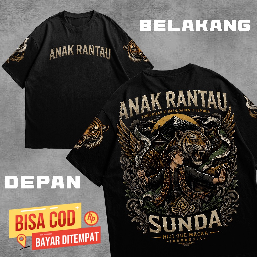 kaos terbaru motif ANAK RANTAU SUNDA SILIWANGI//kaos keren 30s