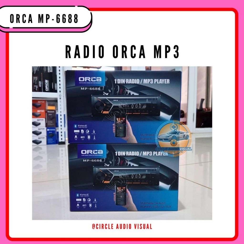 Tape Mobil Single Din Mobil Orca MP 6686/USB/ Radio / SDCARD/ Bluetooth