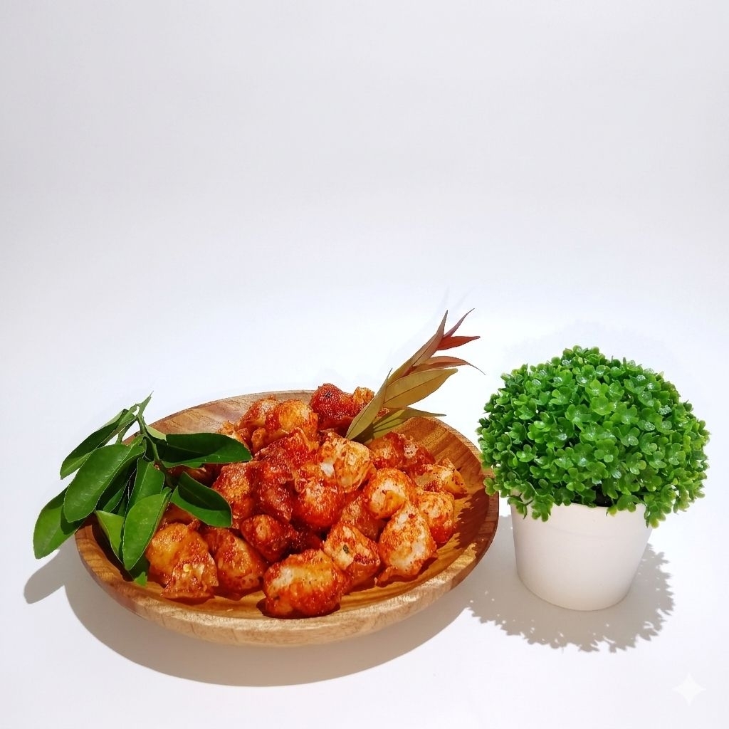 Batagor Kering, Cuanki Kering, Siomay Mini Kering Pedas, Original, Renyah, Cemilan, Snack, Keripik, 