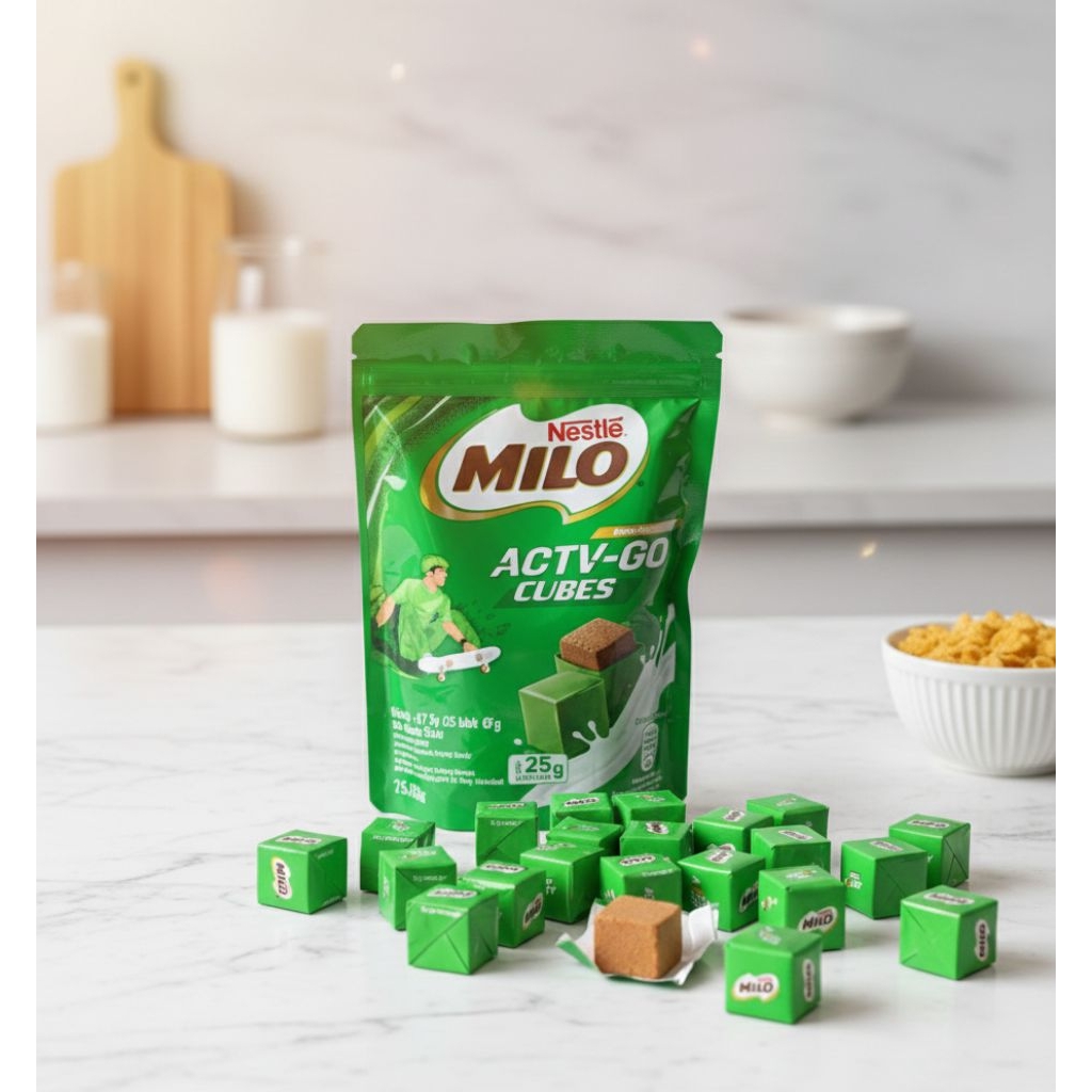 Milo Active Cube 25 Pcs / Milo Cube / Milo Cube Isi 25 Biji / Permen / Permen Coklat / Permen Milo