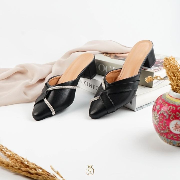 Sepatu Mules Heels Wanita Tinggi Hak 5CM