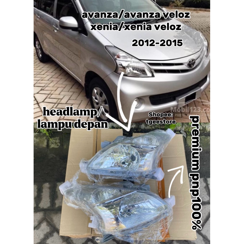 headlamp avanza/xenia allnew avanza/ xenia beloz 2012-2015