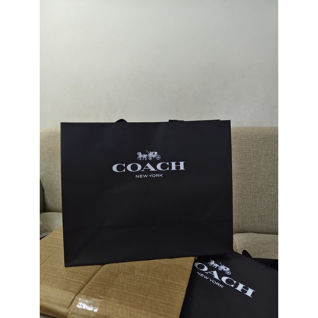 paperbag coach hitam butik ori