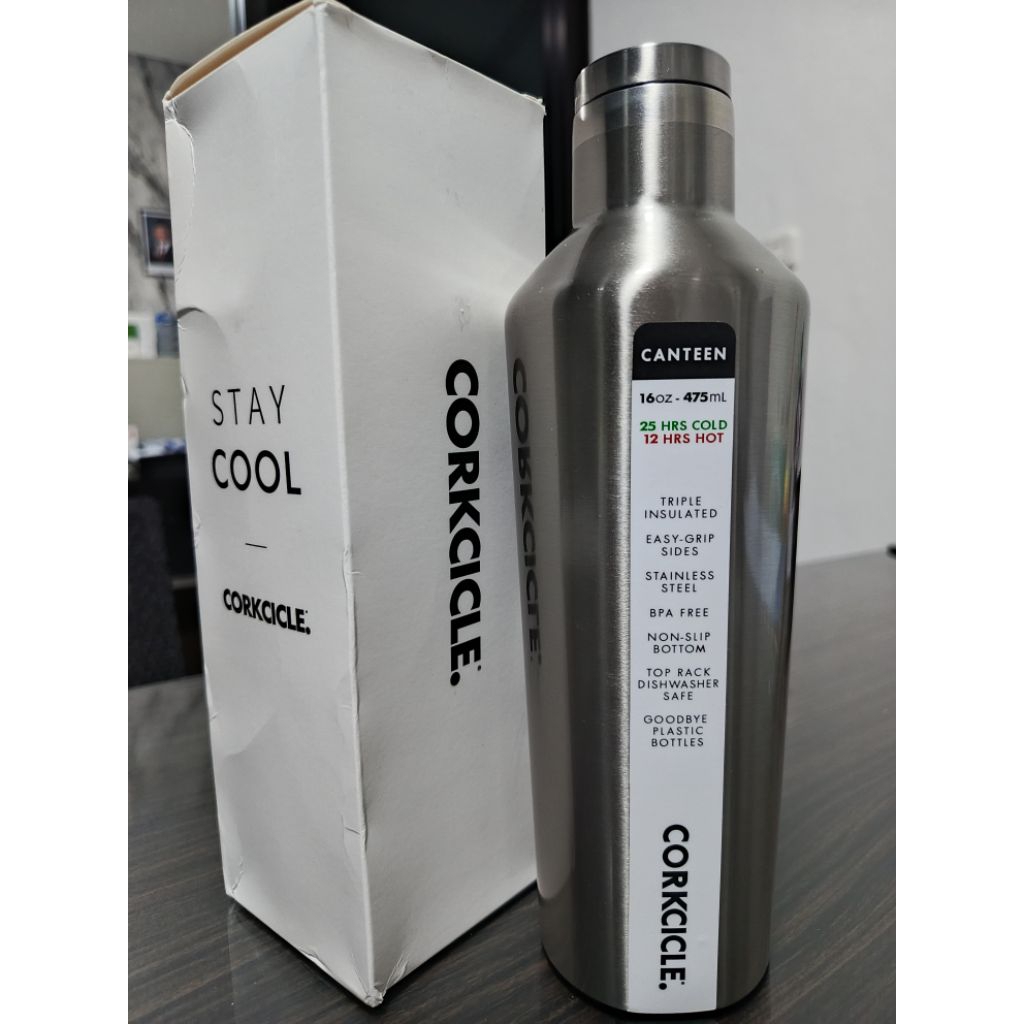Corkcicle Stainless 16 oz ORI free Loop Cap ORI