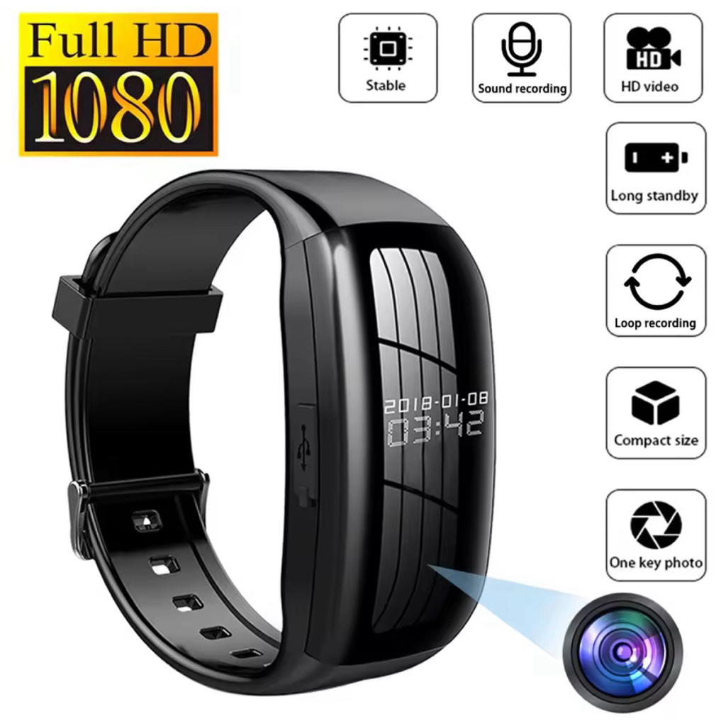 Mini Camera Watch 1080P HD DV Professional Digital Voice Video Recorder Bracelet Dictaphone Sound Sm
