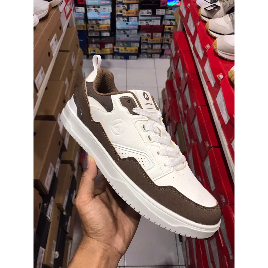 BIG SALE AIRWALK EVEN COKLAT [AIWX15320403] ORIGINAL SEPATU PRIA/SEKOLAH/SNEAKERS
