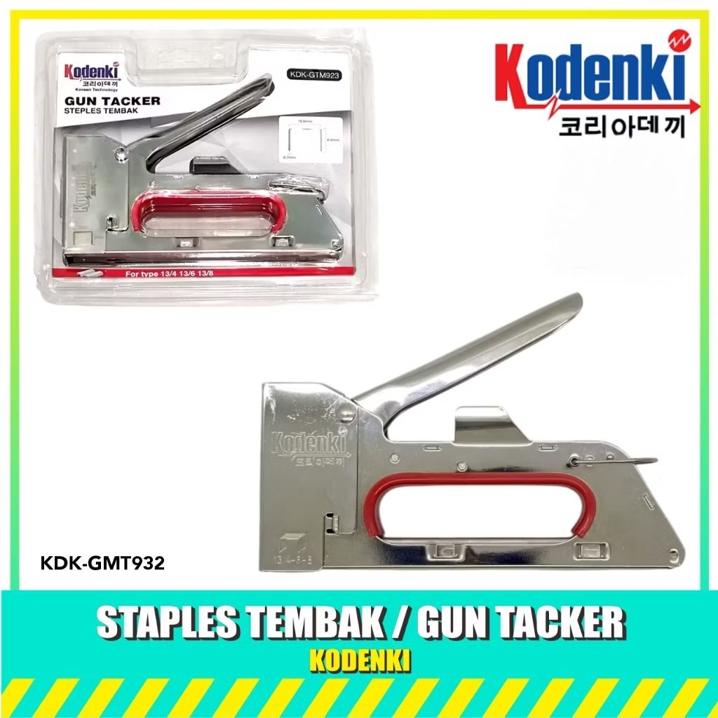 kodenki STAPLES TEMBAK GUN TACKER STAPLER/ STAPLES tembak manual PEREKAT POWERFULL