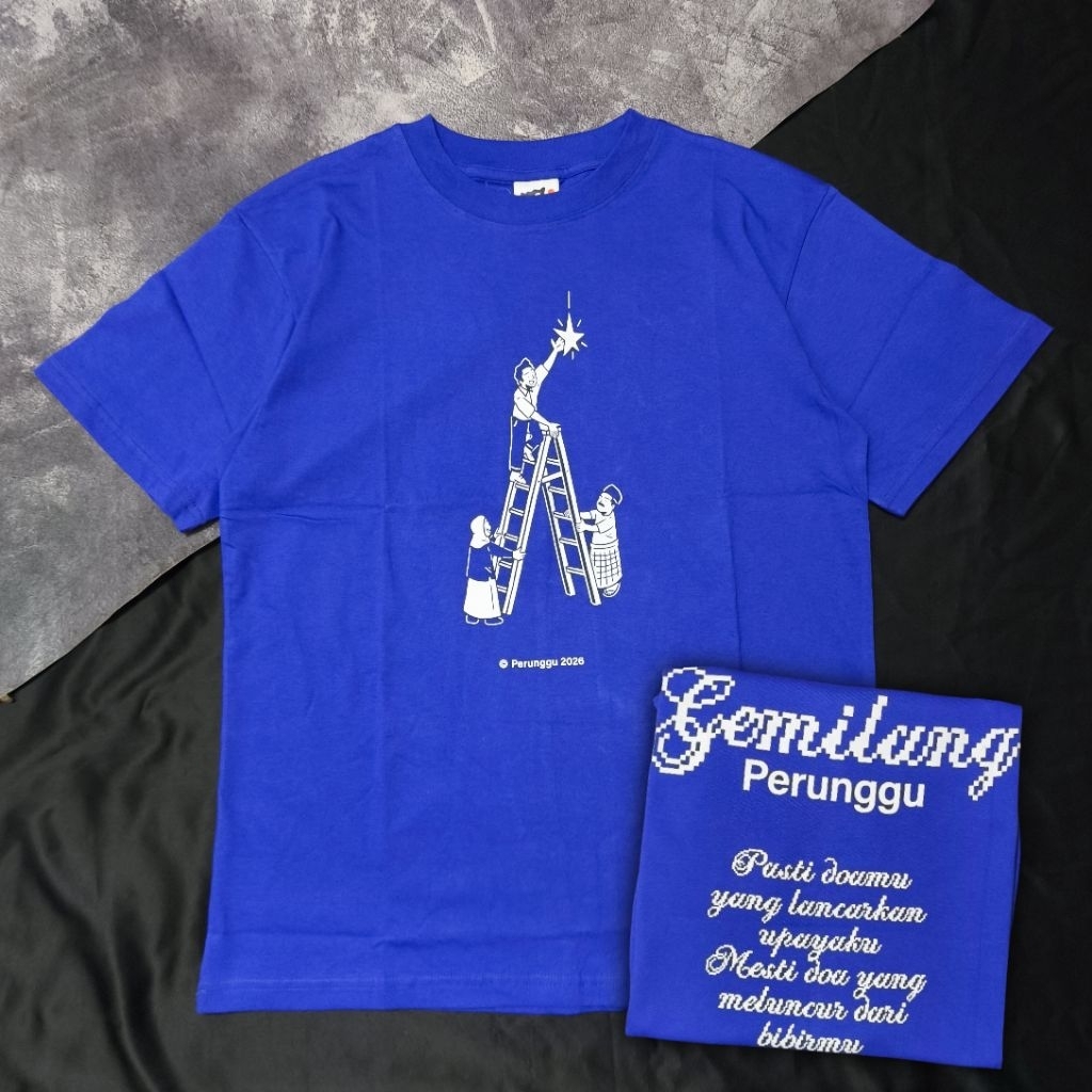 Perunggu Pasti Doamu Blue Tshirt | Perunggu Merch | Perunggu Gemilang