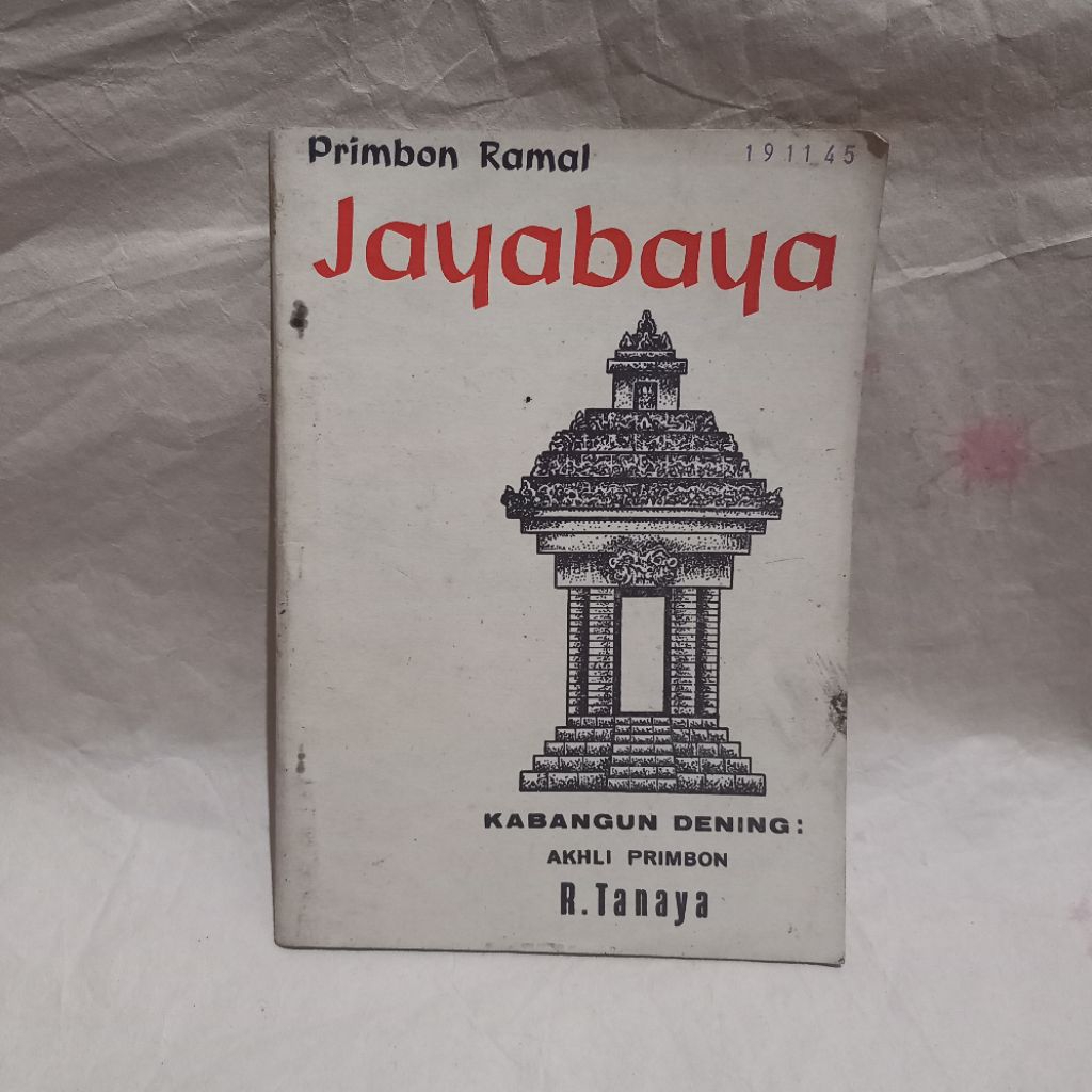 buku primbon ramal jayabaya oleh R. Tanojo
