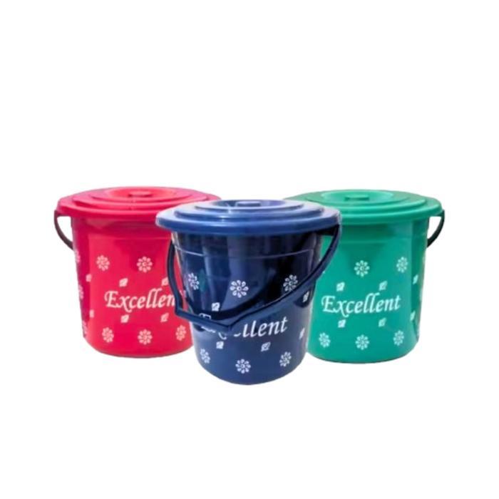 GREAT Ember Plastik TUTUP Gagang 3 4 6 Galon Ember Air Tentengan 12 15 20 Liter Warna Serbaguna