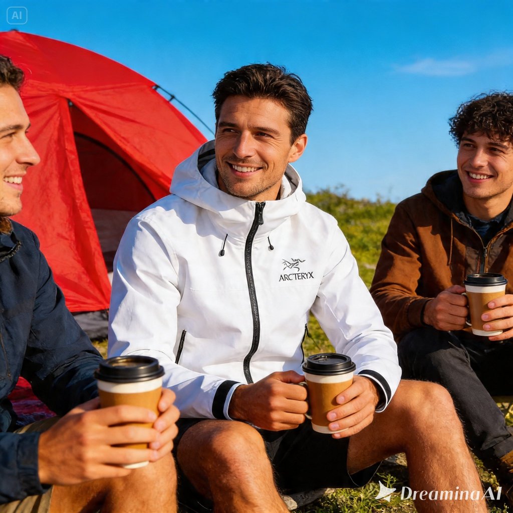 Arcteryx Beta Putih Outdoor Jacket Water Repellant Anti Air