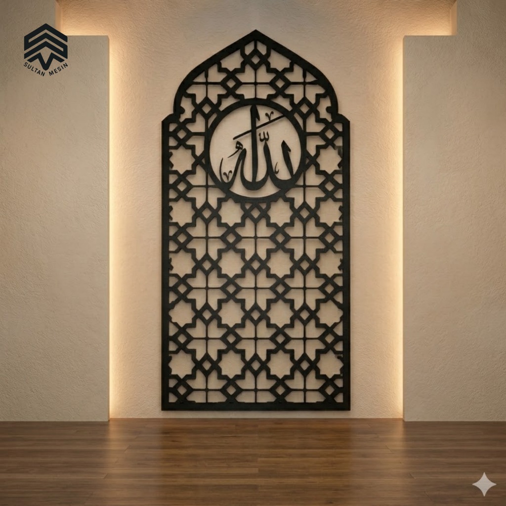 SULTAN MESIN - Mihrab Mushola Kubah Lafadz Allah Hiasan Dinding