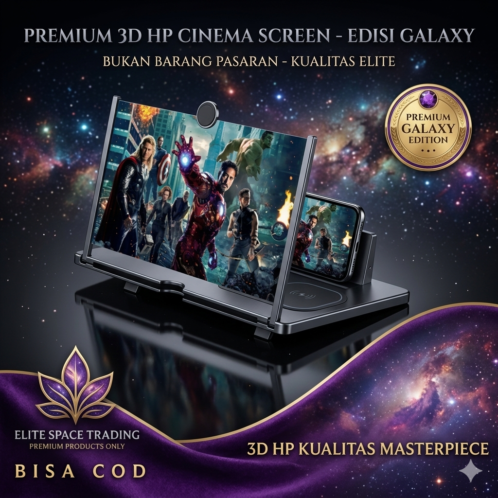 PEMBESAR LAYAR HP 3D ORIGINAL PONSEL UNTUK NONTON ANDROID  12 INCH HP LAYAR KACA