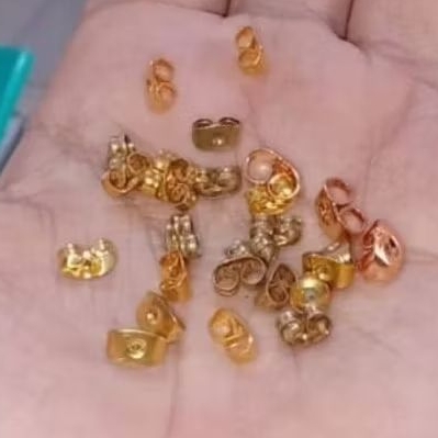 Mur Sumbat Anting  Bahan Lapis Emas 24 Karat