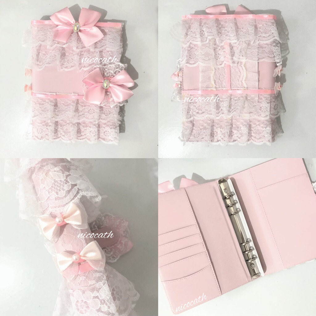 [ OPEN COMMISSION READY TO ORDER ] Binder Lace Decoration Cute Coquette Pink