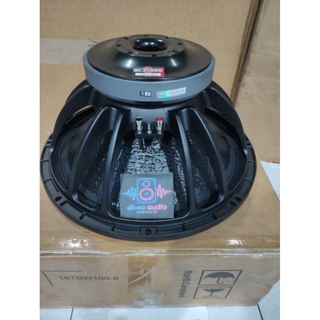 Speaker Komponen B&C 18 TBW100 18in 18 in 1400 W Coil 4in BnC Audio 18TBW100 18 TBW 100 Tebal Magnet