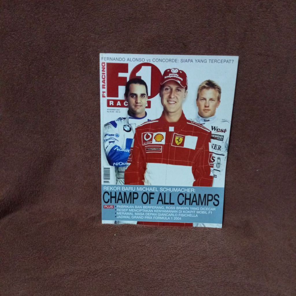 MAJALAH F1 RACING INDONESIA NOVEMBER 2003