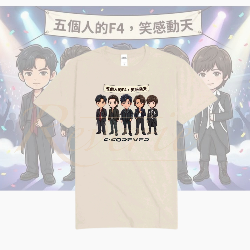 KAOS BAJU FULL TEAM FFOREVER JAY CHOU ASHIN JERRY YAN VANNESS WU VIC CHOU TSHIRT F4 F-FOREVER WORLD 