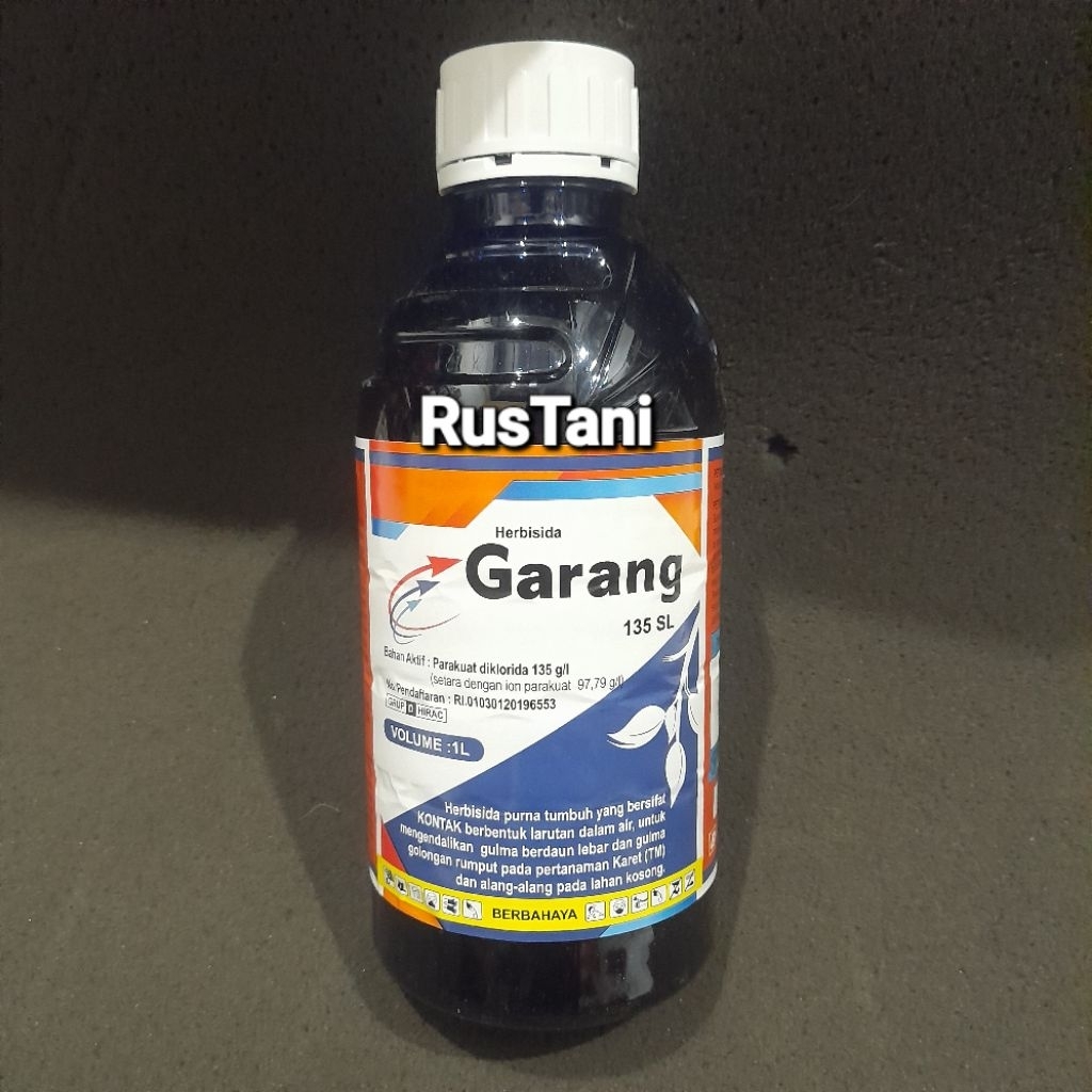 Herbisida kontak GARANG 135SL 1LITER Bahan aktif : paraquat diklorida 135g/l