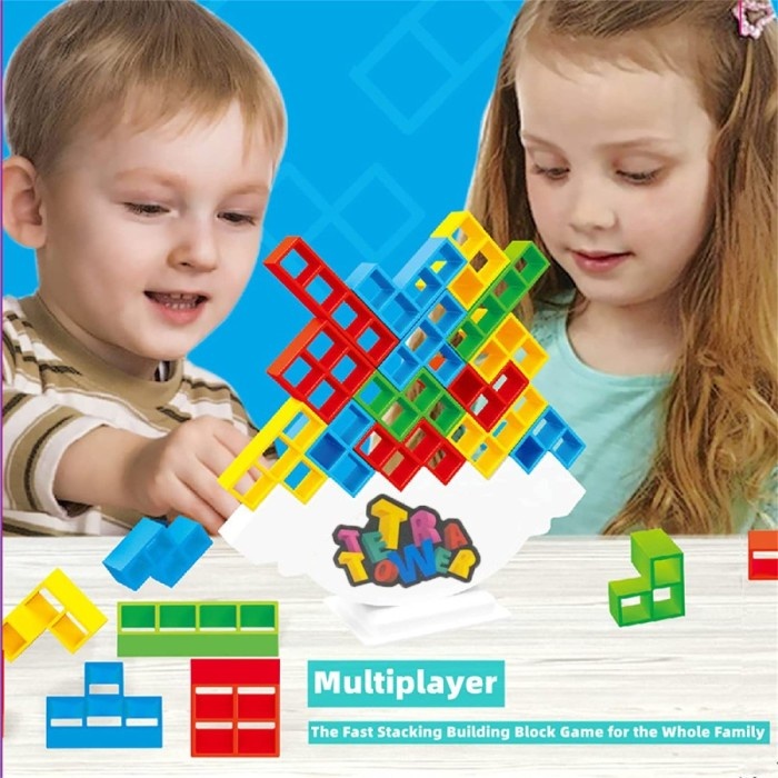 Mainan Tetra Tower Balok susun Balancing SS1561- Mainan Edukasi