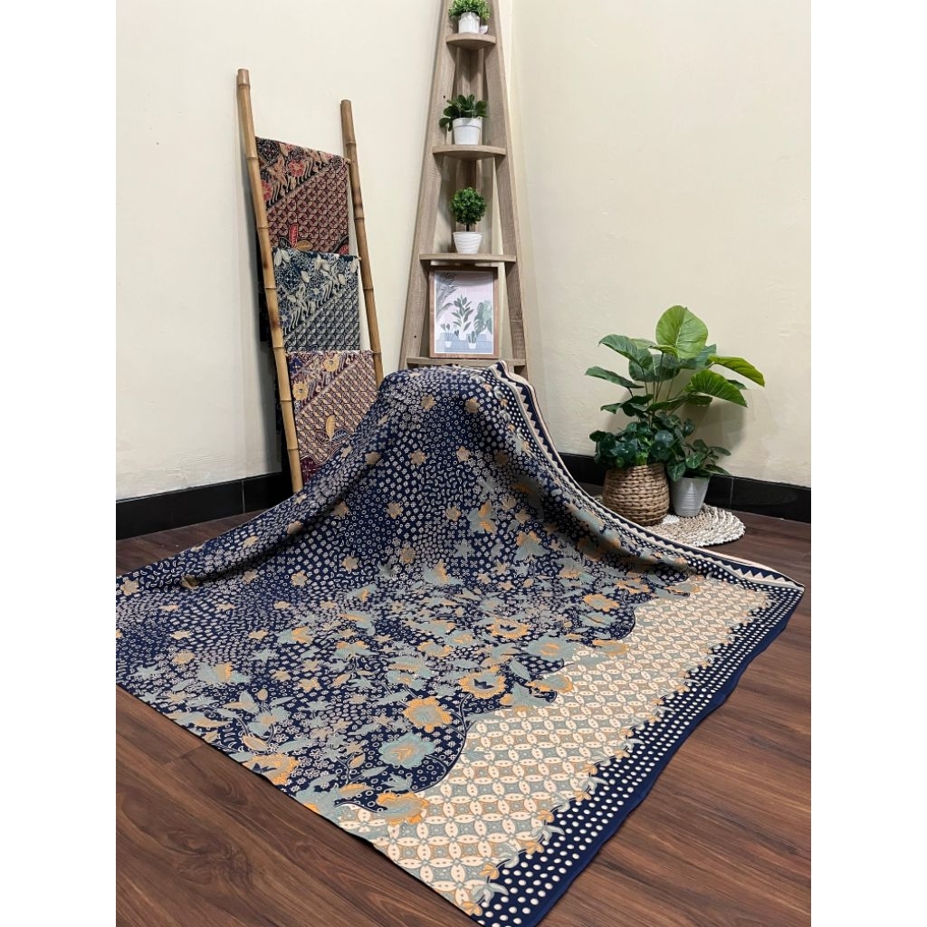 Kain Batik katun printing solo bunga putri malu