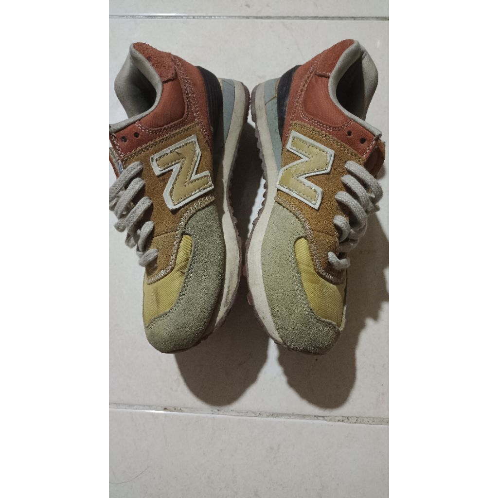 sepatu second casual NB 574 Yellow Orange 36 22/22.5