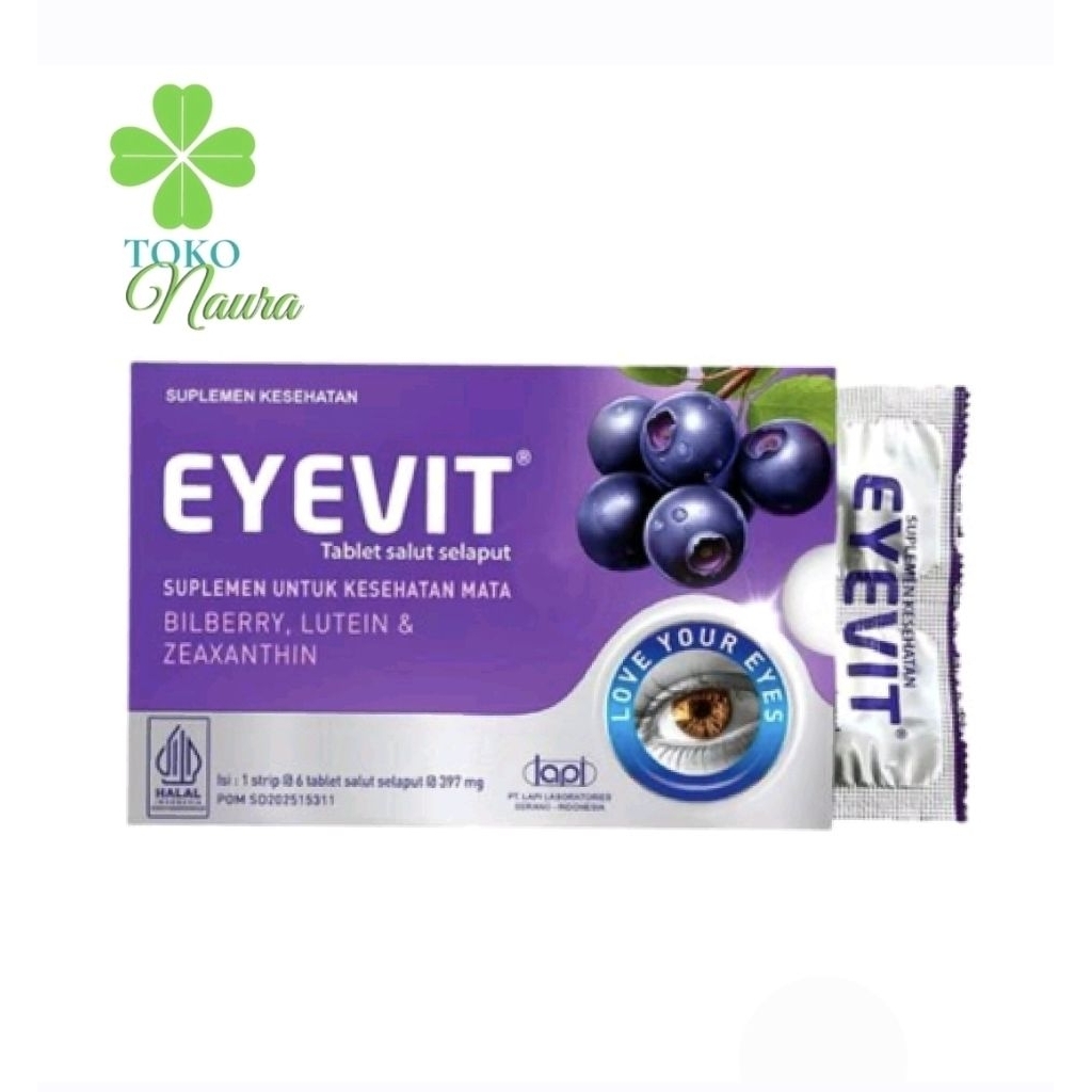 EYEVIT SUPLEMEN MATA MINUS 1 STRIP @6 tablet