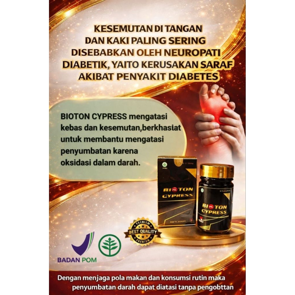 Pil Hitam Ajaib Bioton Cypress isi 40 Pil Solusi Atasi Sakit Persendian