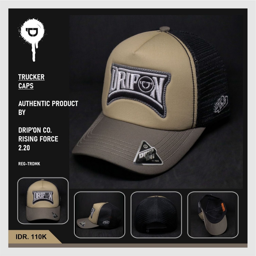 Topi Pria DRIPON Trucker Hat Jaring Original Distro Proshop Skaters Dloozy Official 026