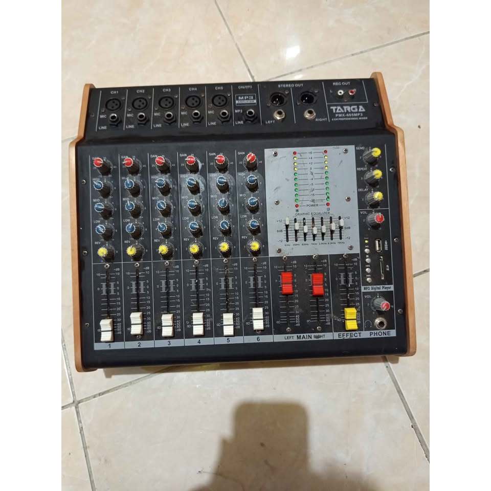 TARGA PMX 605MP3 Power Mixer Audio 6 channel