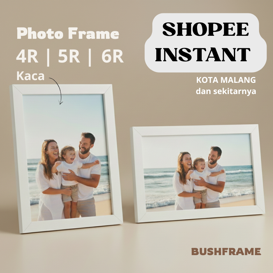 Bingkai Pigura 4R | 5R | 6R KACA | INSTANT ONLY (Frame 2D)