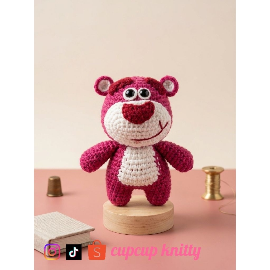 Lotso / Lotso rajut / ganci Lotso / bagcharm Lotso / keychain / rajut / handmade