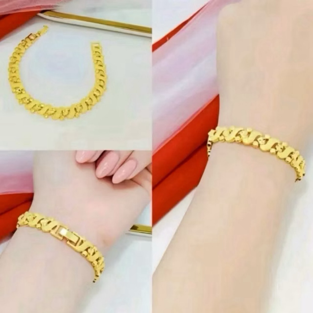 GELANG TANGAN WANITA BANGKOK TITANIUM FASHION MEWAH