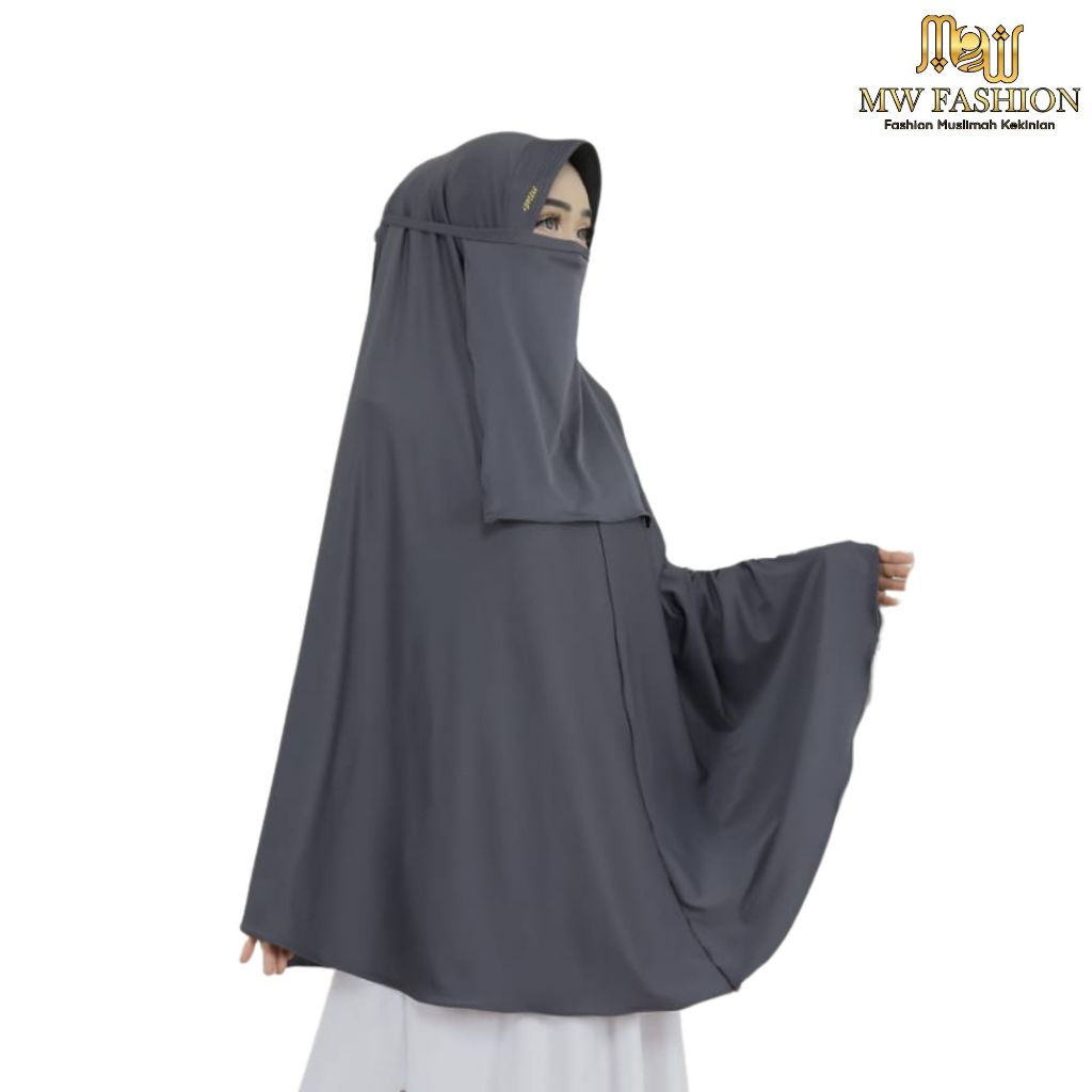 GROSIRHIJABKU Jilbab Super Jumbo / Jilbab Cadar Niqob Polos / Kerudung Jumbo Polos Bahan Jersey / Hi