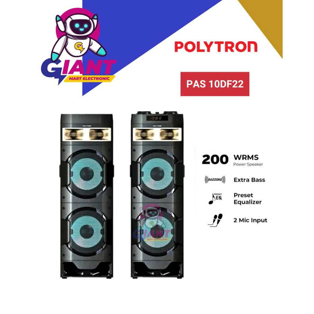 SPEAKER AKTIF BLUETOOTH POLYTRON PAS 10DF22 / PAS10DF22 / PAS-10DF22