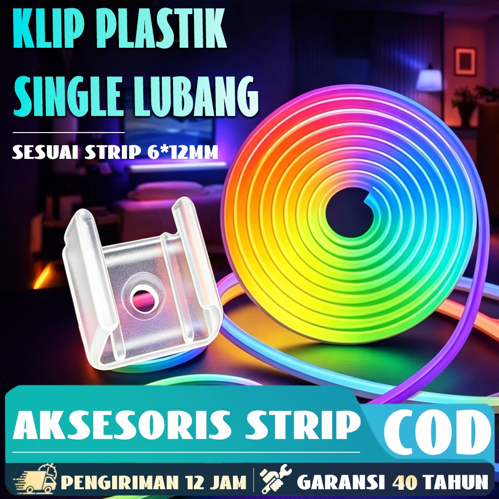Aksesoris yang biasa digunakan untuk lampu neon flex Klem neon flexclosed end capneon flex socket Un