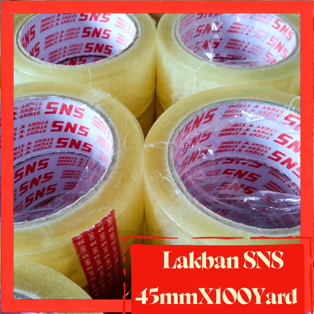 Lakban MURAH KUAT Bening / Coklat 45mm x 100 Yard ECO SNS ETONA MPI