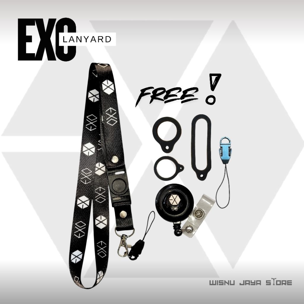 LANYARD EXO / TALI GANTUNGAN KUNCI EXO / GANTUNGAN EXO / KEYCHAIN EXO